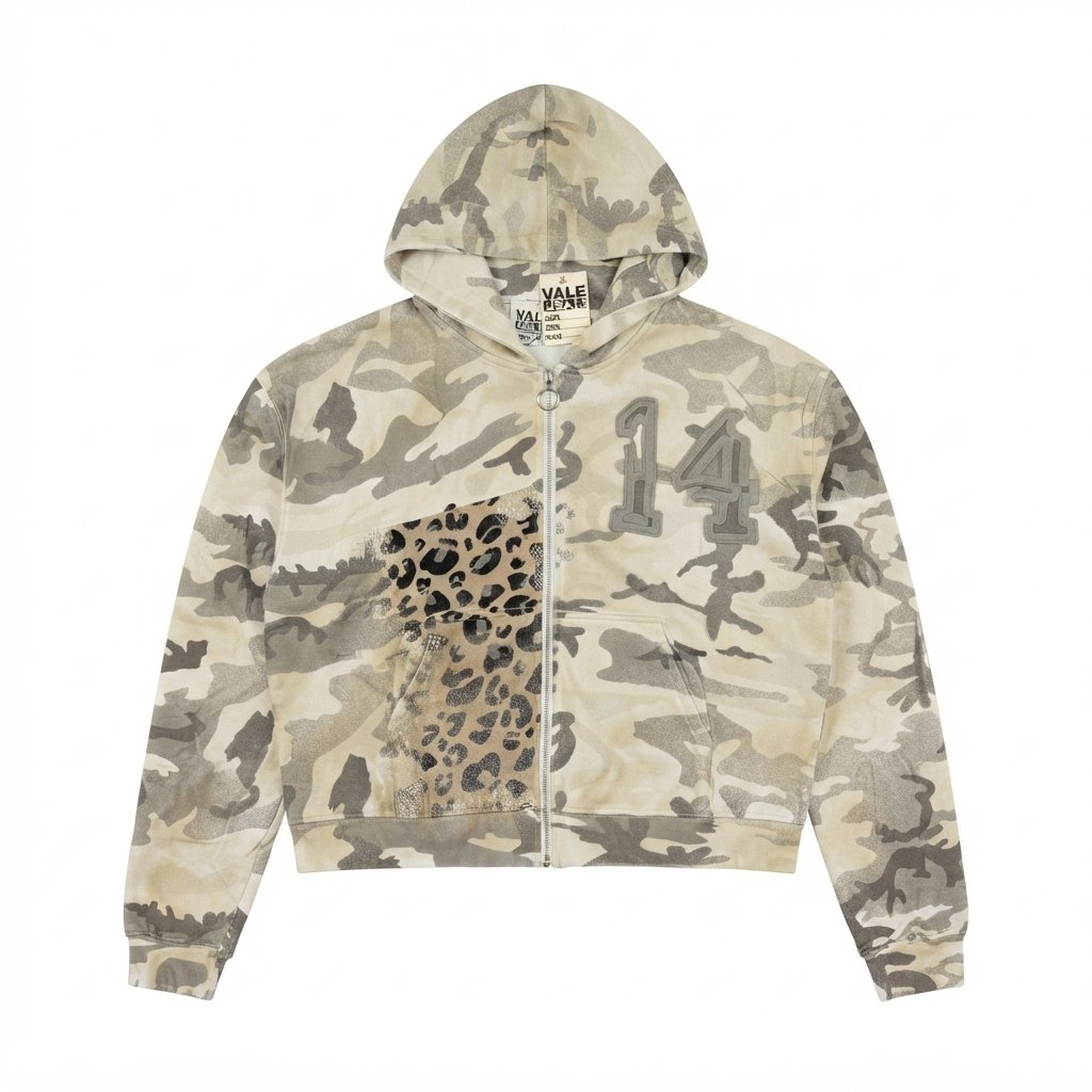 Valley Dreams Gray Winter Camo Hoodie Valley Dreams Gray Winter Camo Hoodie