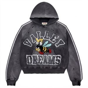 Valley Dreams Bee Hoodie Black
