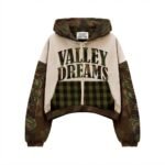 Valley Dreams Camo & Plaid Panel Zip-Up Hoodie