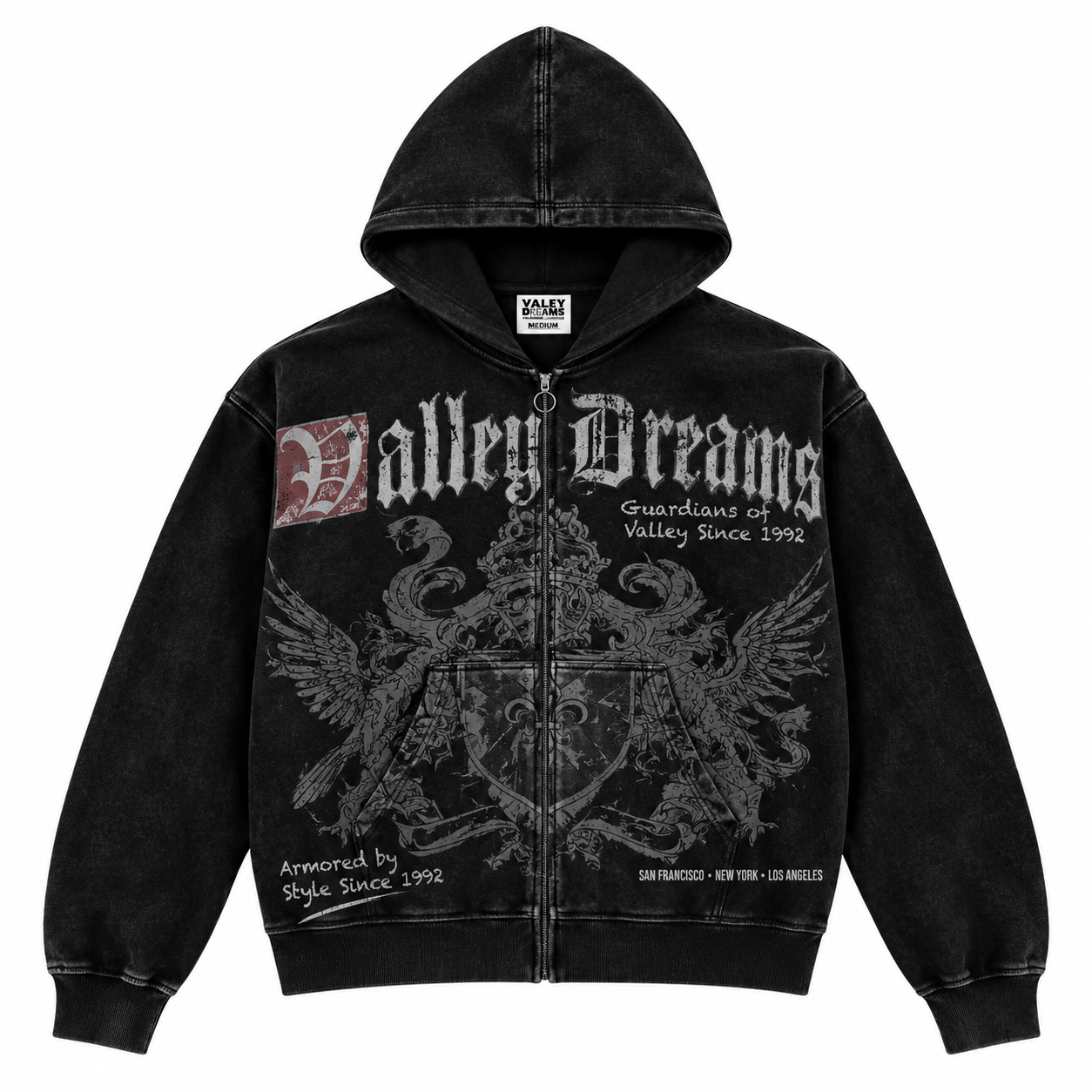 Valley Dreams Guardians Crest Zip Hoodie Valley Dreams Guardians Crest Zip Hoodie