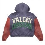 Valley Dreams Purple & Red Sleeve Zip Hoodie