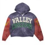 Valley Dreams Purple & Red Sleeve Zip Hoodie