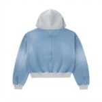 Shop Valley Dreams Blue Zip-Up Hoodie for versatile blue streetwear style, easy layering, and a classic hooded design for everyday outfits.