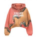 Valley Dreams Coral Sunset Zip-Up Hoodie