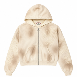 Valley Dreams Embossed Cream Hoodie