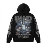 Valley Dreams Liberty Rhinestone Black Hoodie