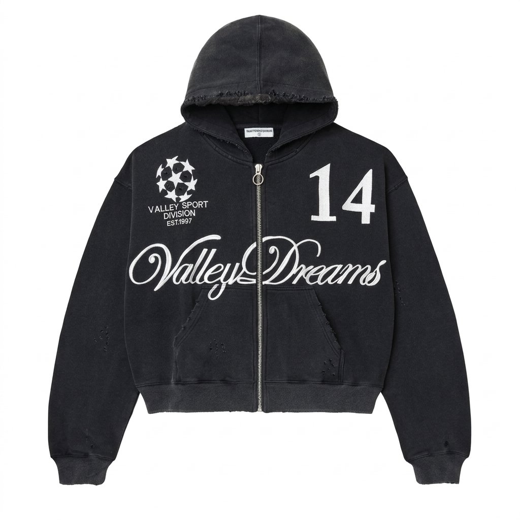 Valley Dreams Mono 14 Zip Up Hoodie Valley Dreams Mono 14 Zip Up Hoodie
